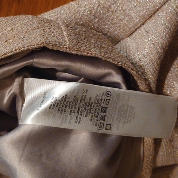 Anne Klein gold dress. No size tag, see measurements.  Great used condition. - Picture 9 of 16